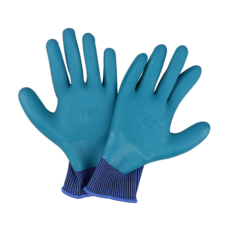 Cheaper Xingyu Glove Eco-Natrue Latex Coated Gloves/Safety Gloves with Great Grip