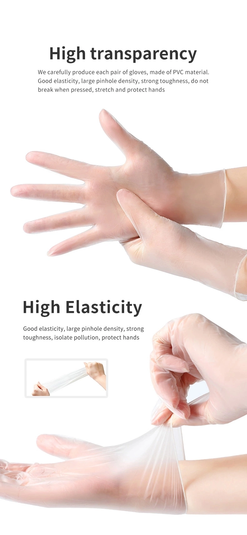 Factory Price Promotion Vinly Powder Free Safety Gloves