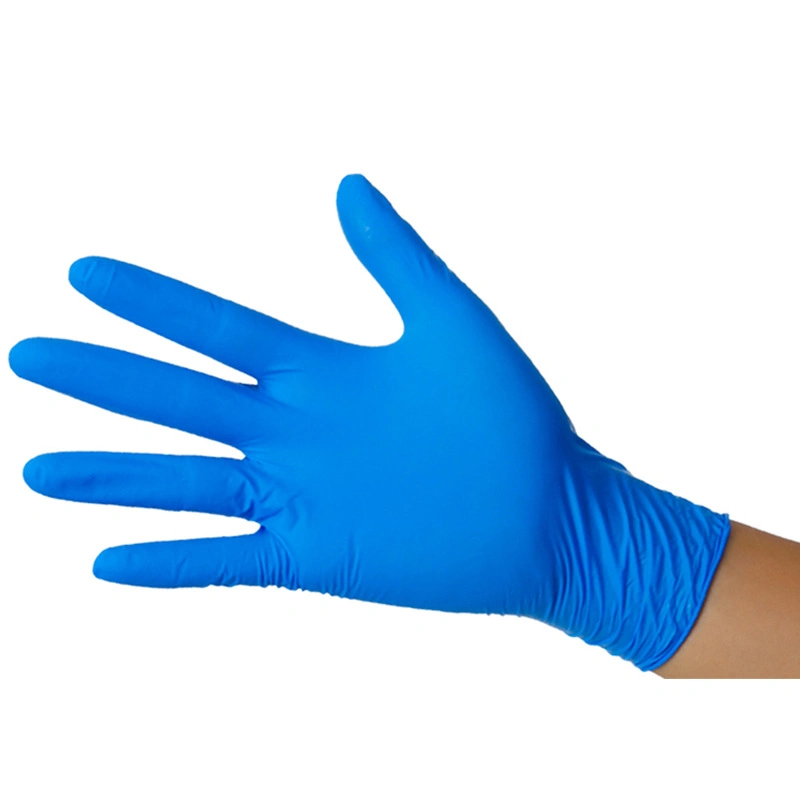 Good Quality M3.5gr Blue Powder Free Nitrile Glove