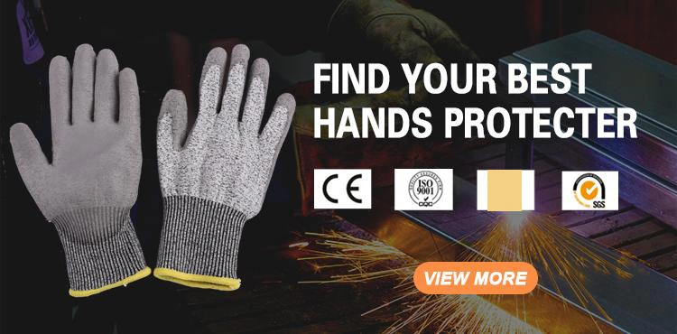 Level 5 Black Nitrile Coated Frosted Anti-Cut Non-Slip Safety Work Gloves