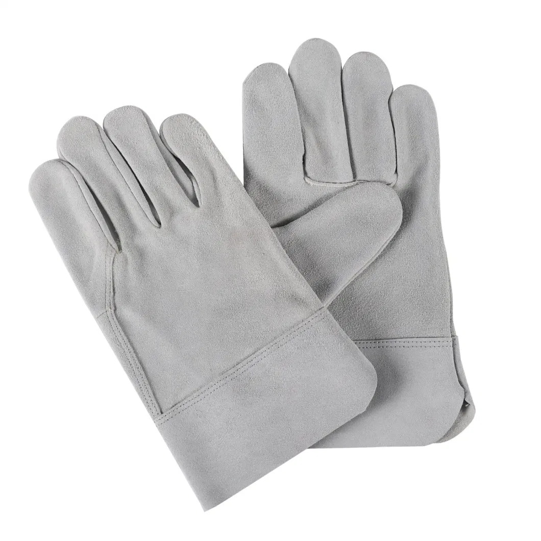 Leather Safety Work Gloves Driving Welding Machinist Garden BBQ Oven Building Warehouse Working Gloves