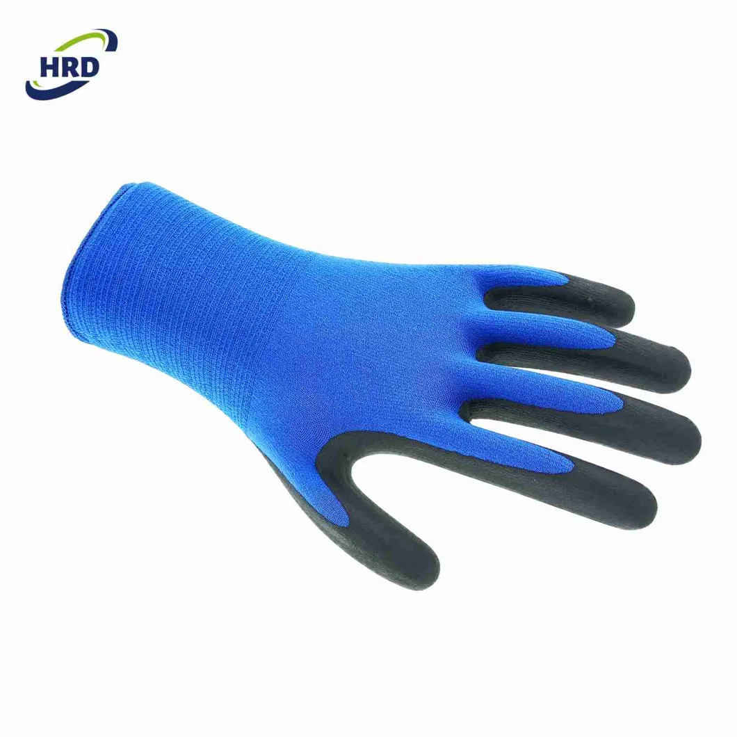 Professional Manufacturer Ultra Thin Micro Foam Nitrile Coated Industrial Safety Work Gloves