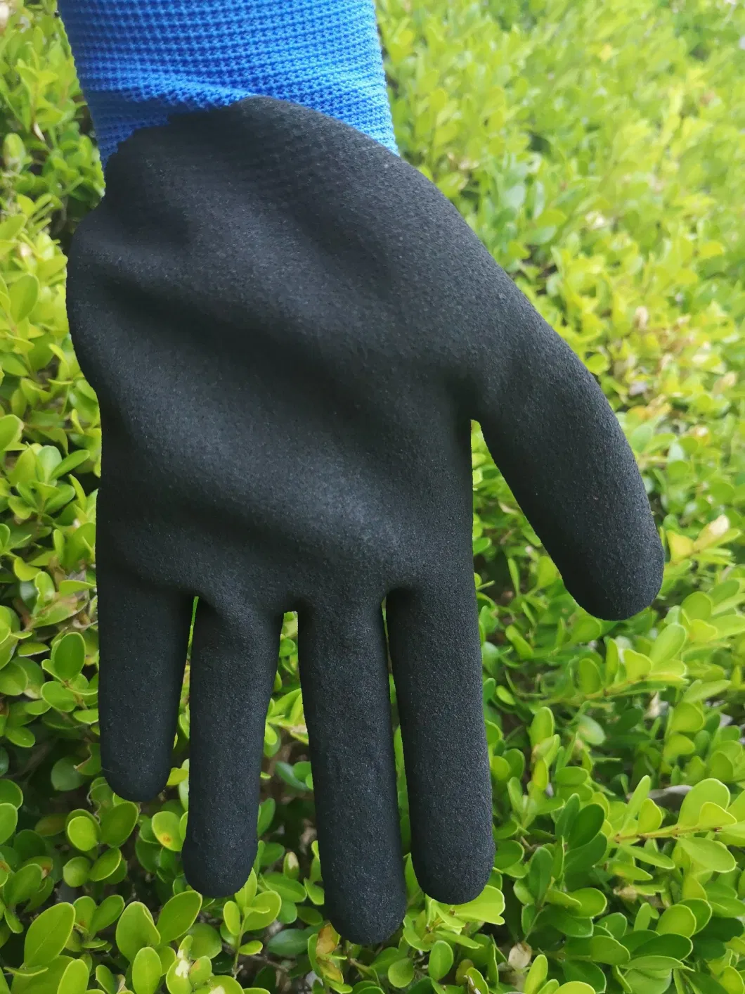 13G Nylon Liner Shell Sandy Finished Nitrile Coated Safety Work Gloves