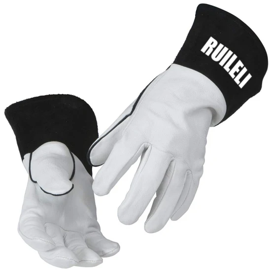 Goatskin Leather Durability Kevlar Fit Laser Safety Leather Argon TIG Welding Gloves